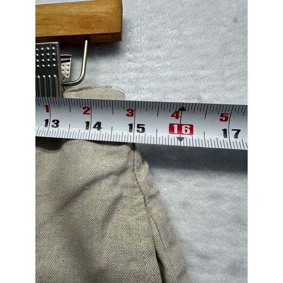L.L. Bean Women's Premium Washable 100% Linen Pants Tan 12P Gorpcore Vintage - Picture 6 of 9